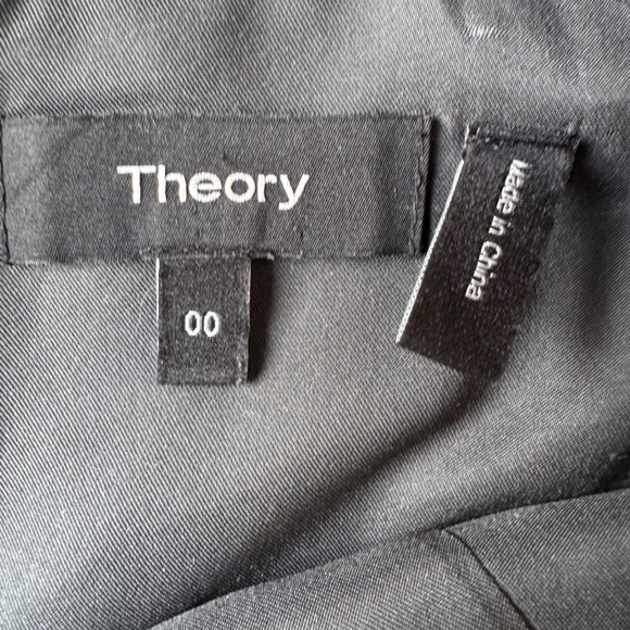 Theory Elex Fit & Flare Wool Dress Charcoal Gray 00 Mini Feminine Silhouette - Picture 7 of 8